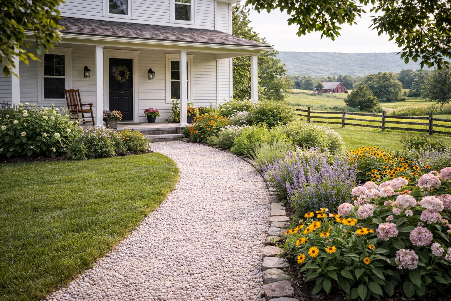 Fața casei: Amenajare curte la țară cu idei ingenioase