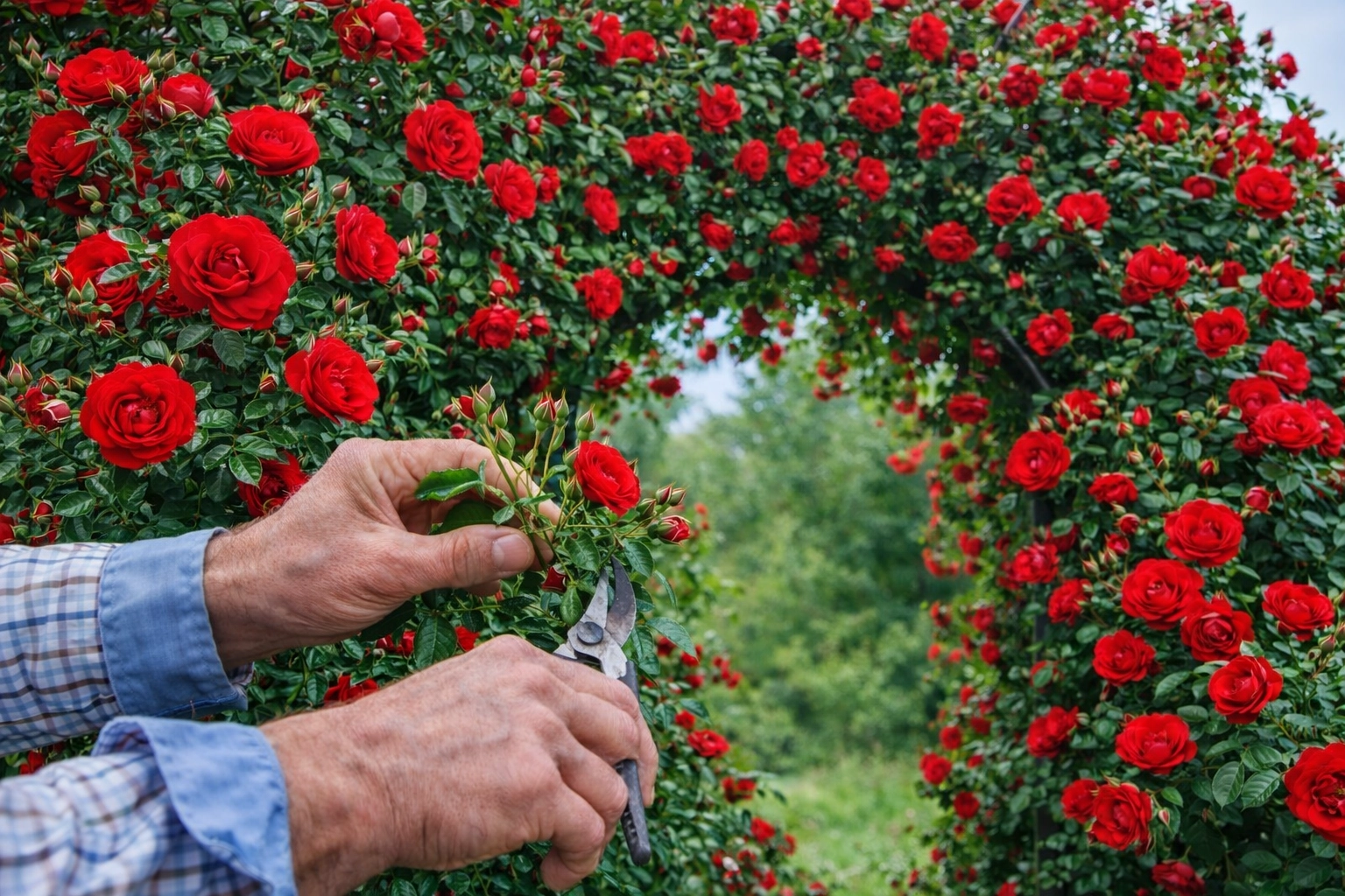 Tăierea trandafirilor urcători primăvara, toamna și după înflorire